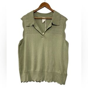 🆕 JOIE Knit Scallopped Sleeveless Top